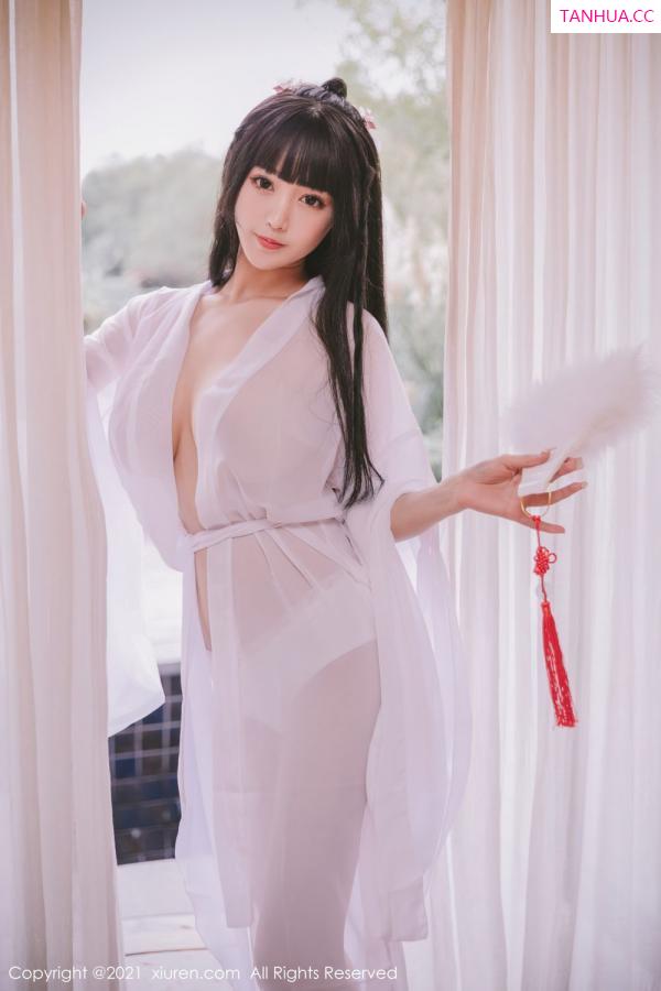 朱可 barbie可儿 洁白迷人朱可儿 薄纱古风外拍系列第25张图片